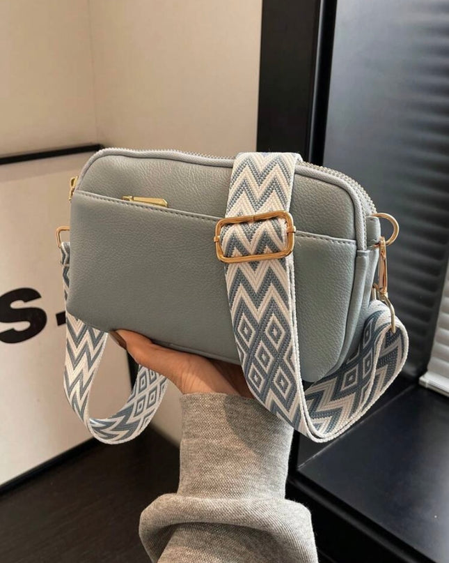 Bolso Casual Celeste Cruzado