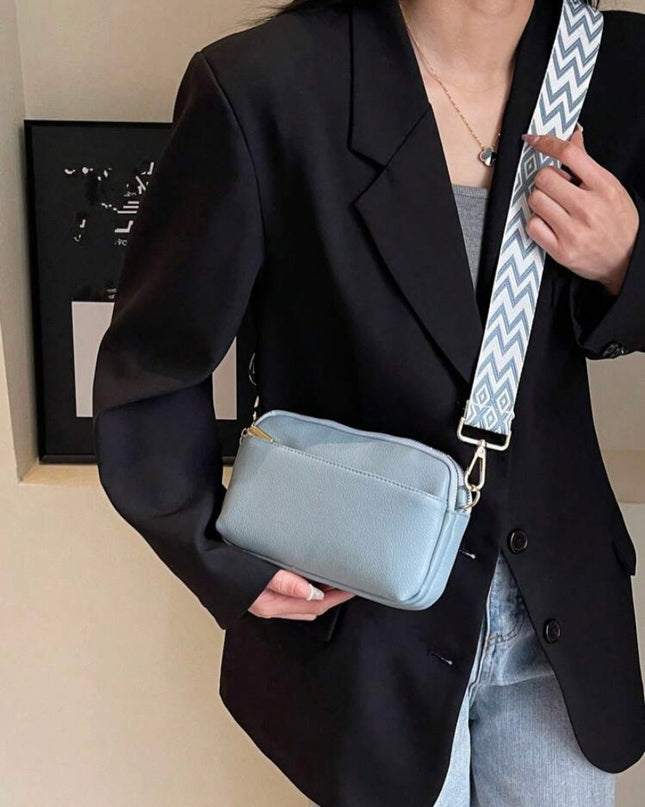 Bolso Casual Celeste Cruzado