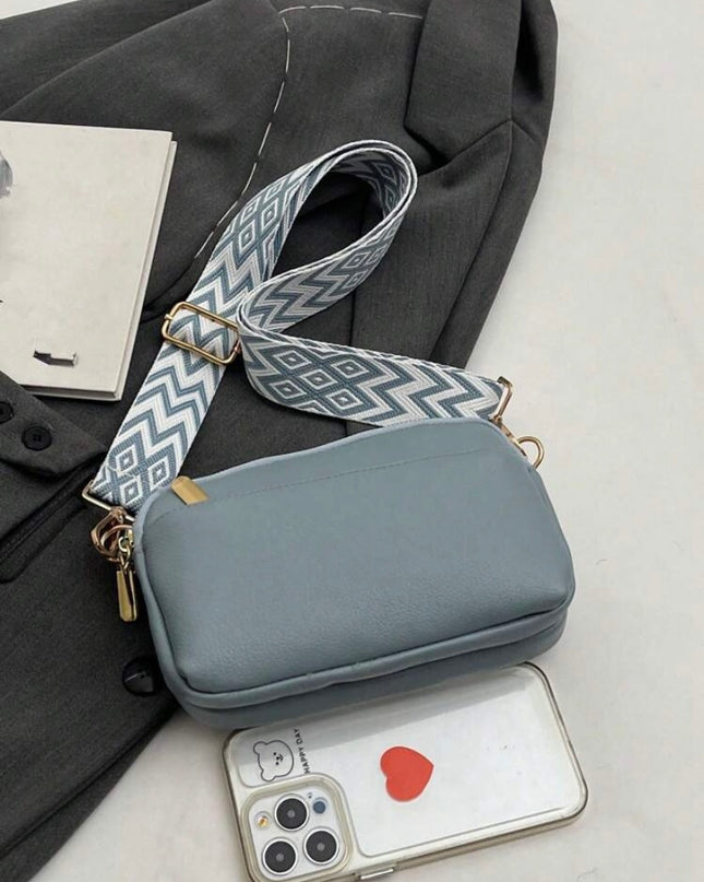 Bolso Casual Celeste Cruzado