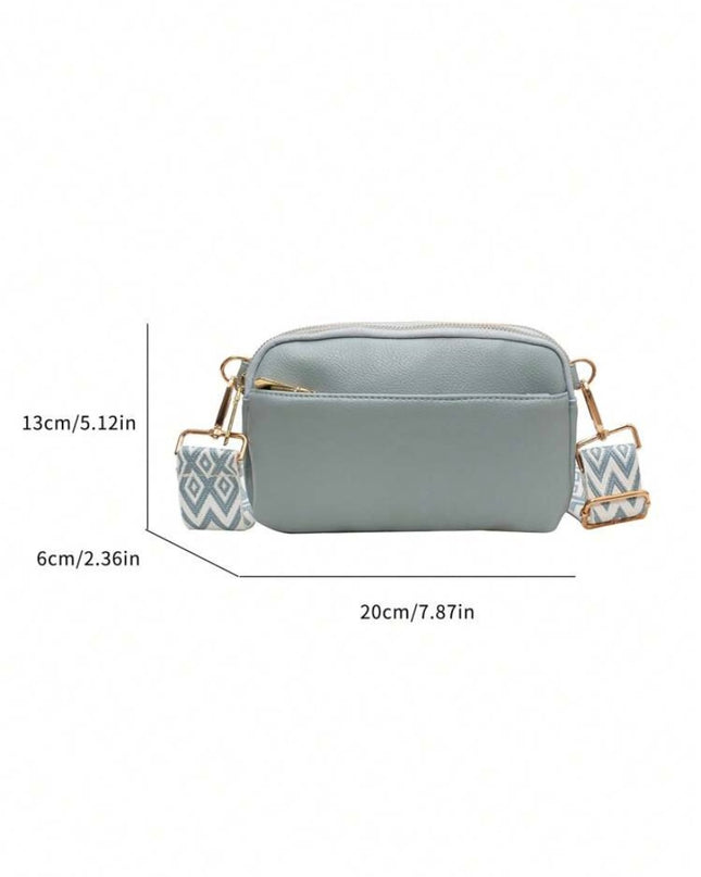 Bolso Casual Celeste Cruzado