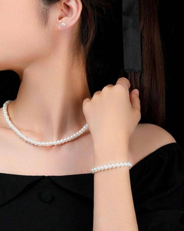 Conjunto de 4 Piezas Imitación Perlas