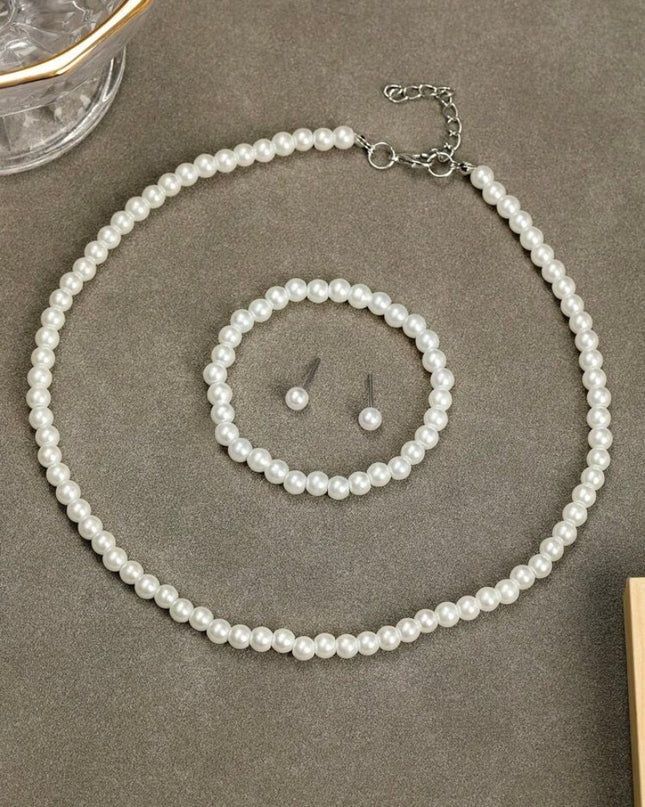 Conjunto de 4 Piezas Imitación Perlas