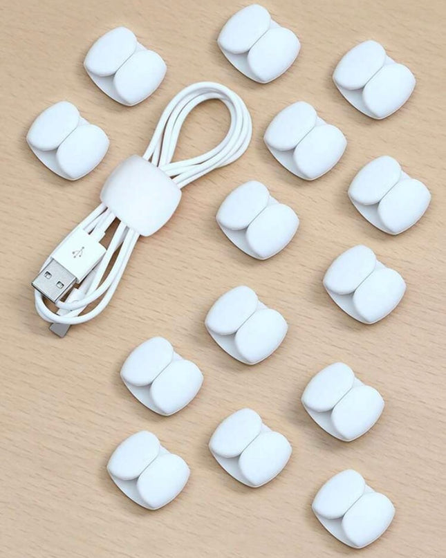 Clip Blanco para Almacenar Cables
