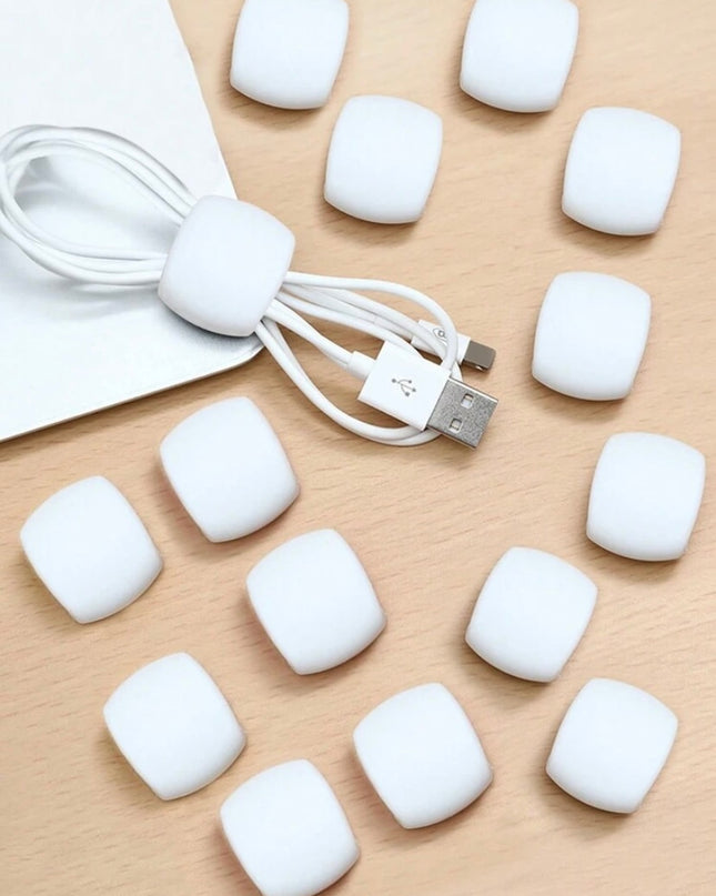 Clip Blanco para Almacenar Cables