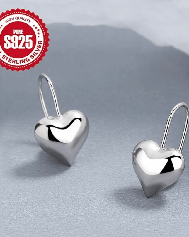 Aretes Forma de corazón Plata 925
