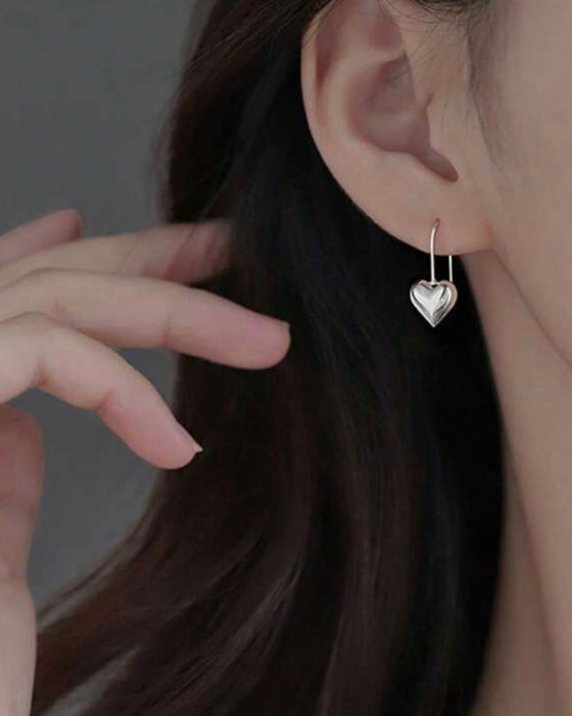 Aretes Forma de corazón Plata 925