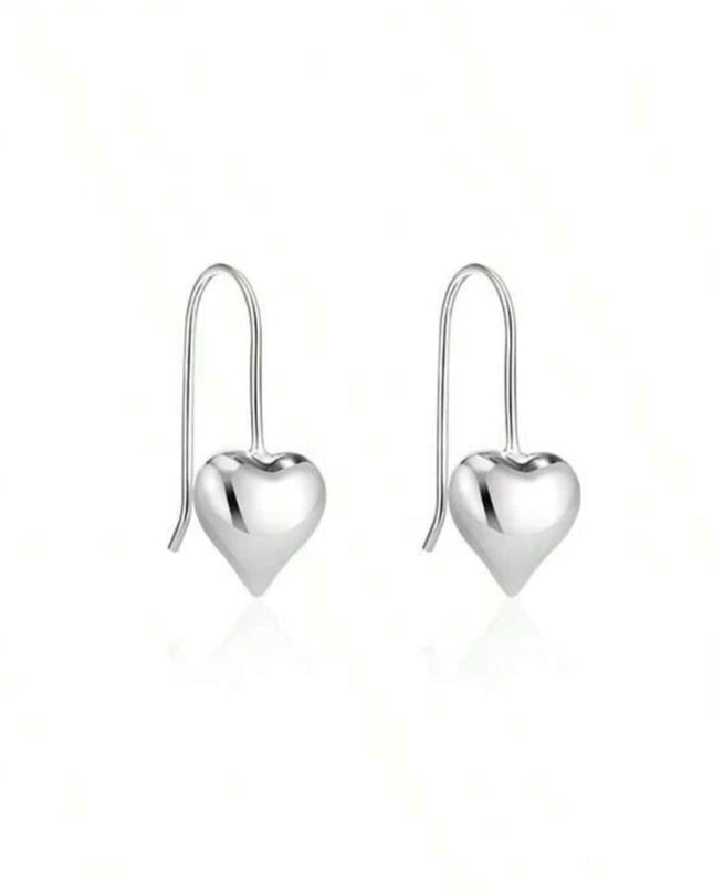 Aretes Forma de corazón Plata 925