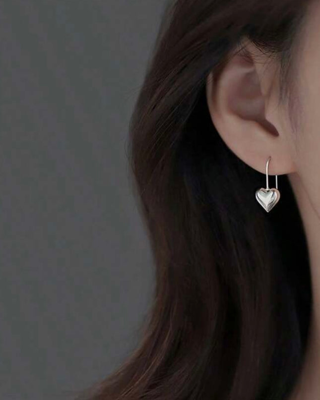 Aretes Forma de corazón Plata 925