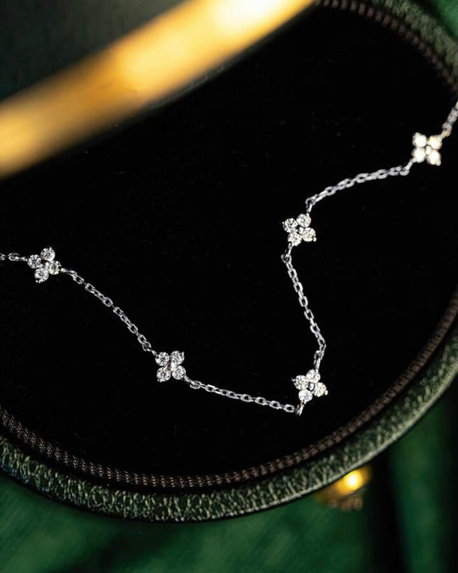 Pulsera Elegante Plata 925 Estilo trébol