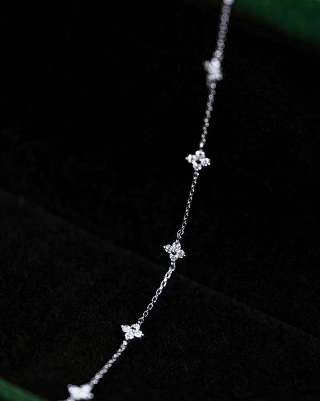 Pulsera Elegante Plata 925 Estilo trébol