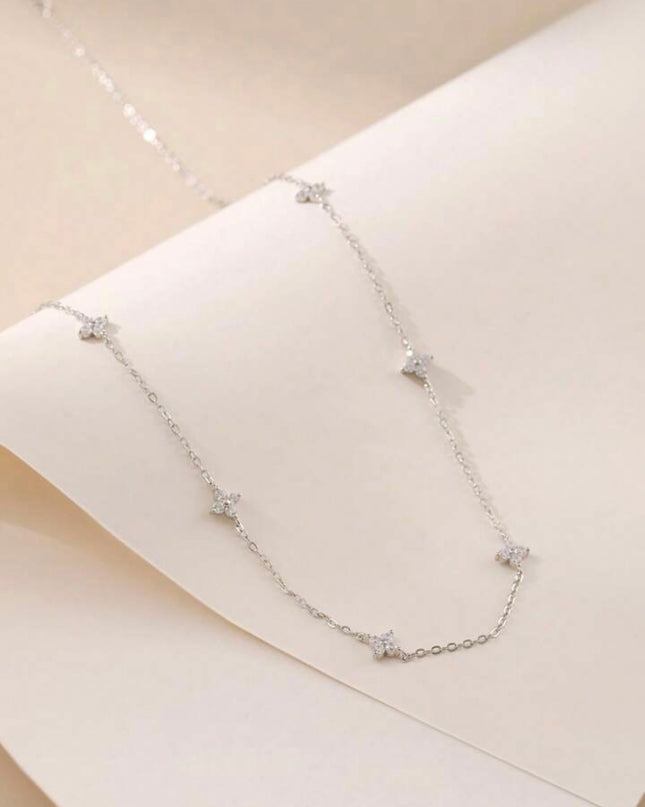 Collar de Piedra Preciosa Incrustada a Mano Plata de Ley 925