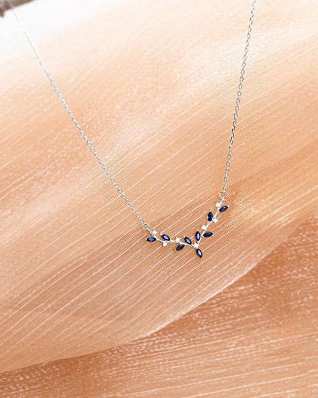 Collar Único De Asta De Ciervo De Plata De Ley S925
