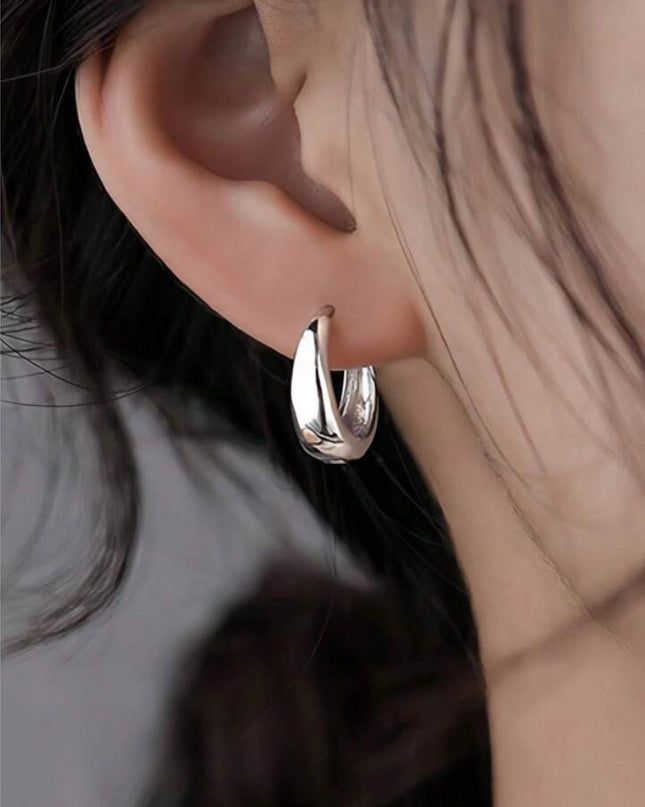 Pendientes Aro Geométrico Plata de Ley 925