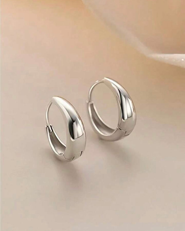 Pendientes Aro Geométrico Plata de Ley 925