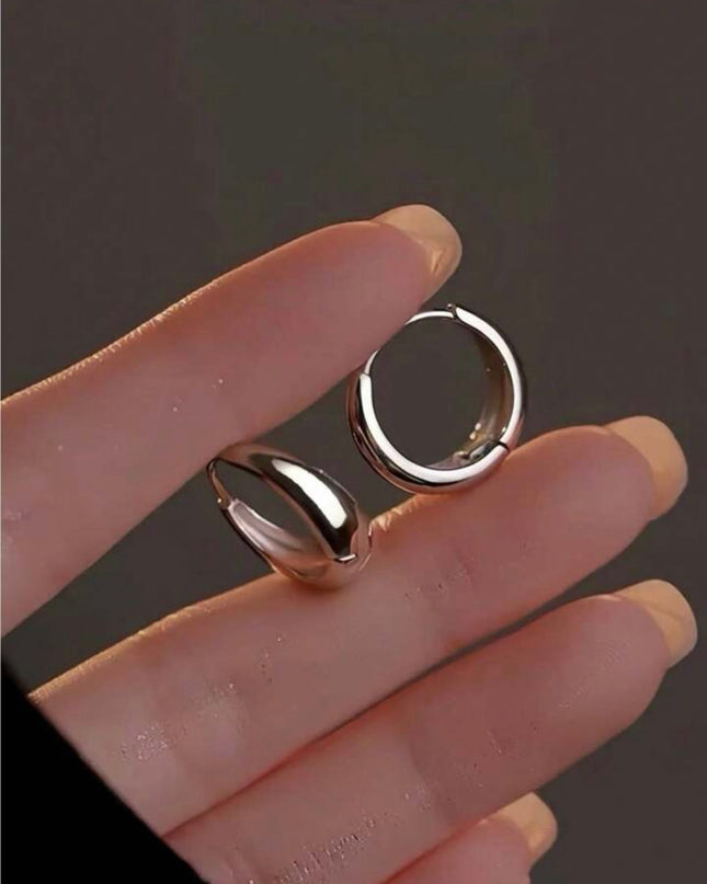 Pendientes Aro Geométrico Plata de Ley 925