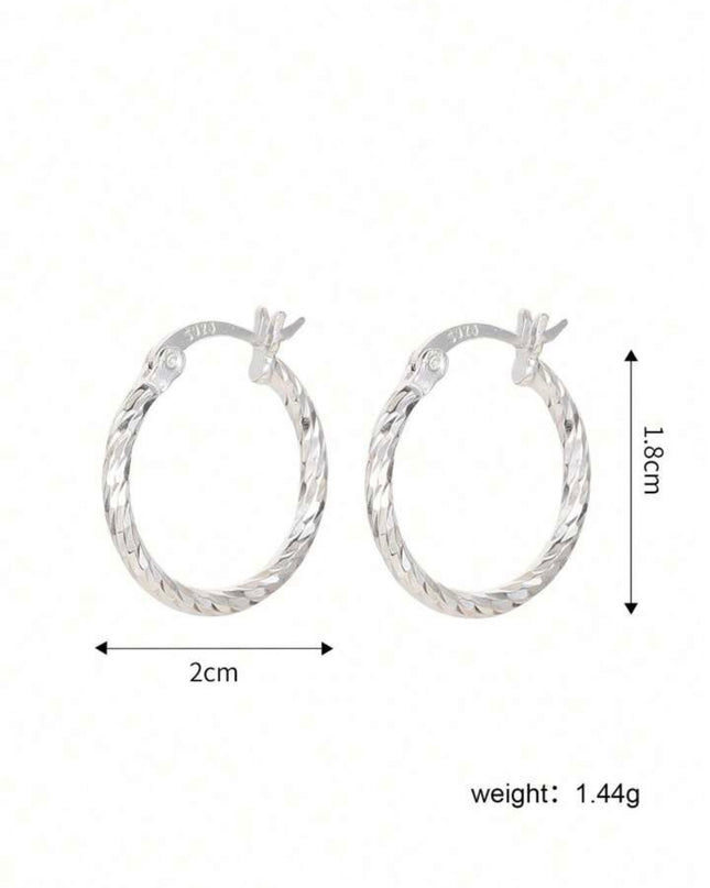 Aretes de Aro Retorcido Geométrico Plata de ley S925