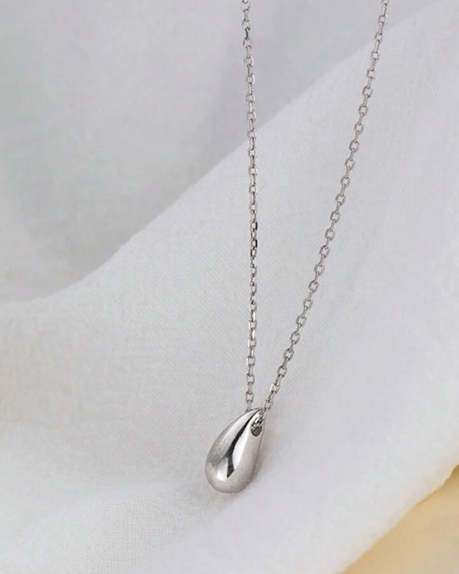 Collar Clásico Y Moderno Plata S925 Forma De Gota De Agua