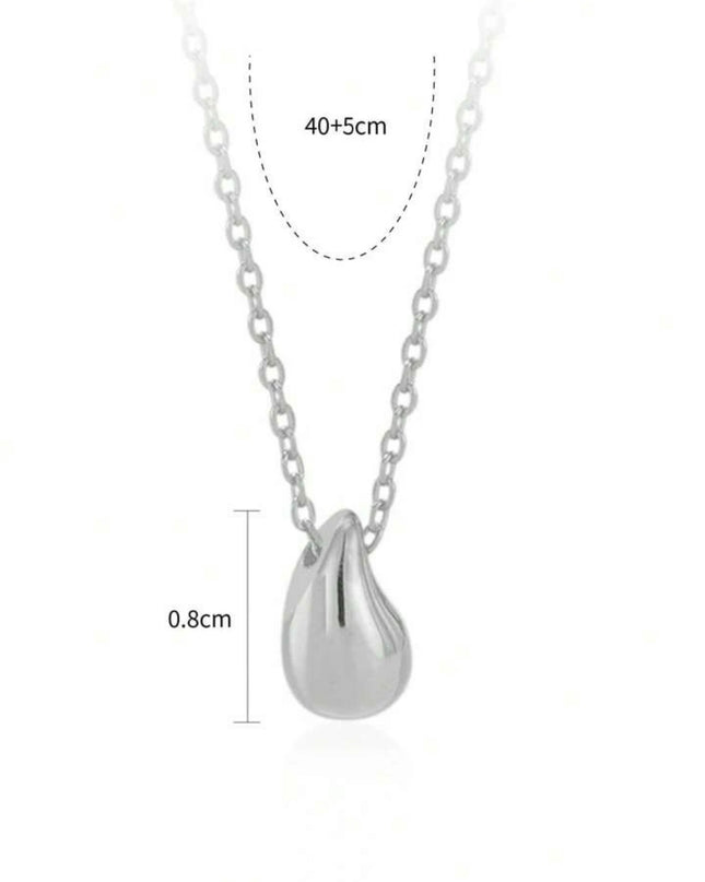 Collar Clásico Y Moderno Plata S925 Forma De Gota De Agua