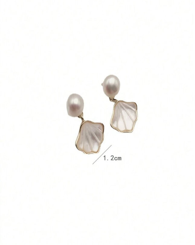 Juego 4 Piezas Conchas de Mar y Perlas