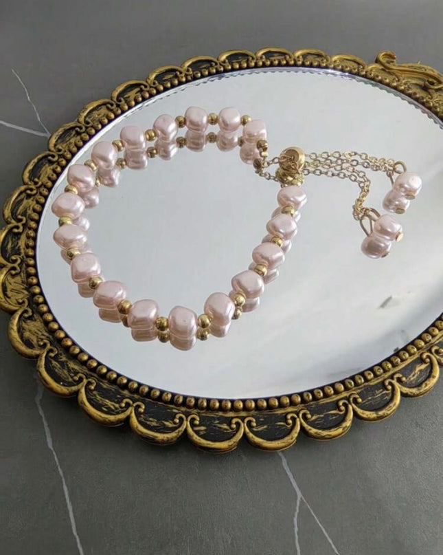 Brazalete Piedras Rosadas