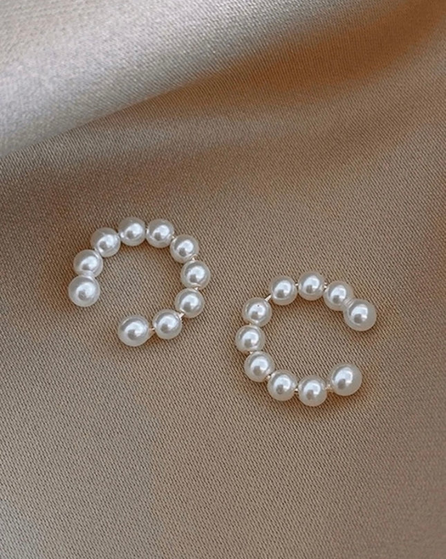 Par de Clips para Oreja con Perlas