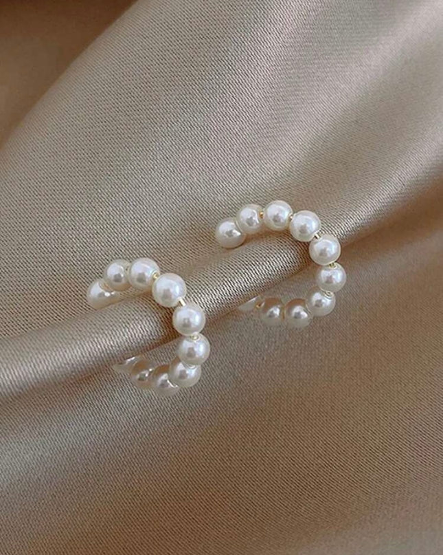 Par de Clips para Oreja con Perlas