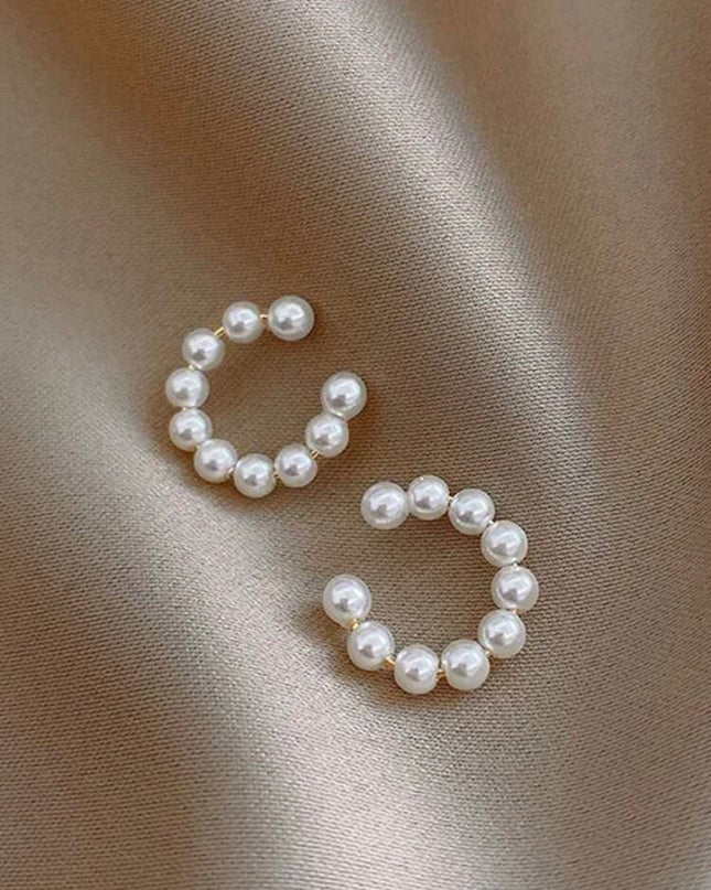 Par de Clips para Oreja con Perlas