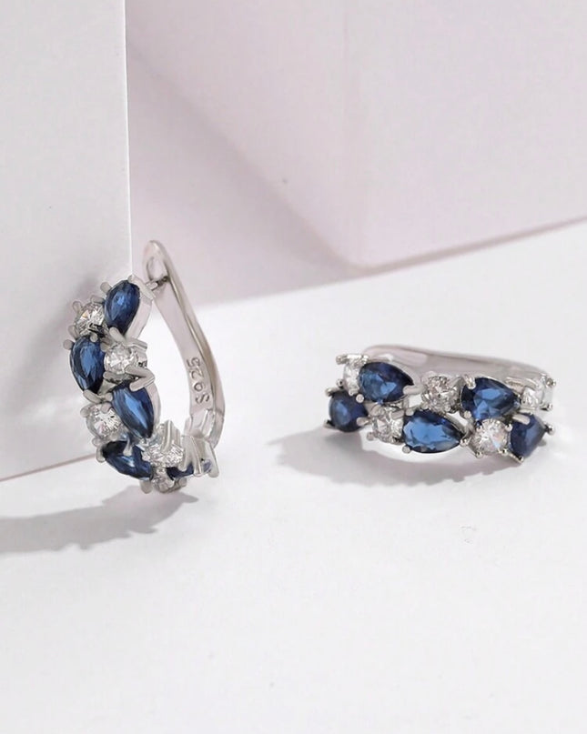 Aretes Elegantes Piedras Azules
