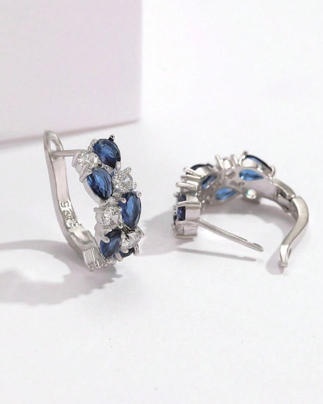 Aretes Elegantes Piedras Azules