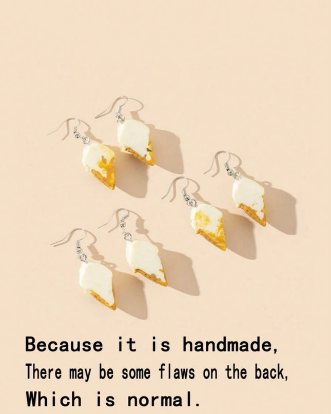 Aretes Diseño de Helado de Vainilla