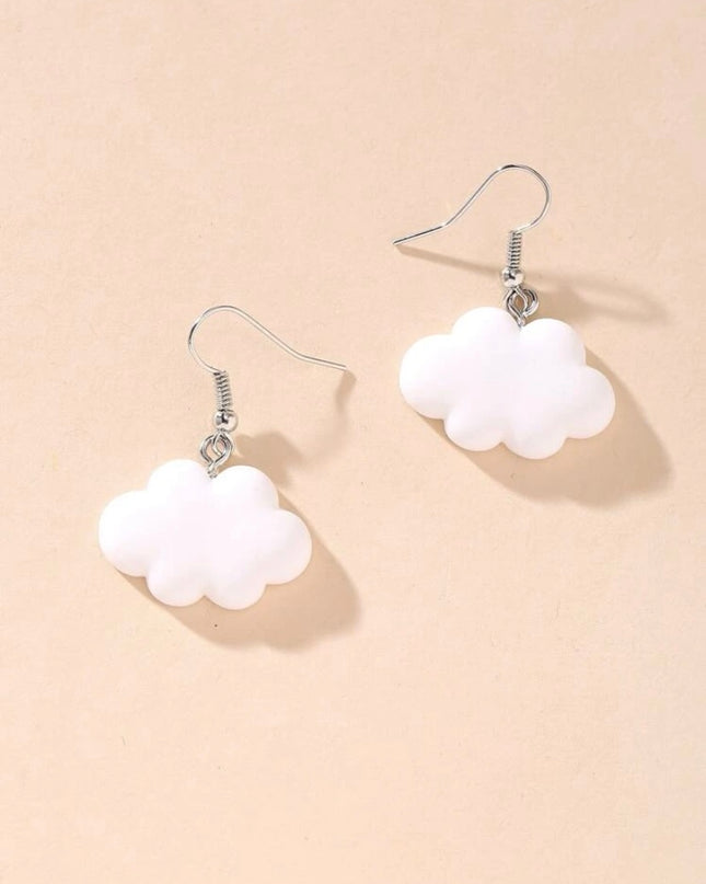 Aretes Colgantes Nube Blanca