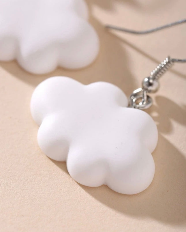Aretes Colgantes Nube Blanca