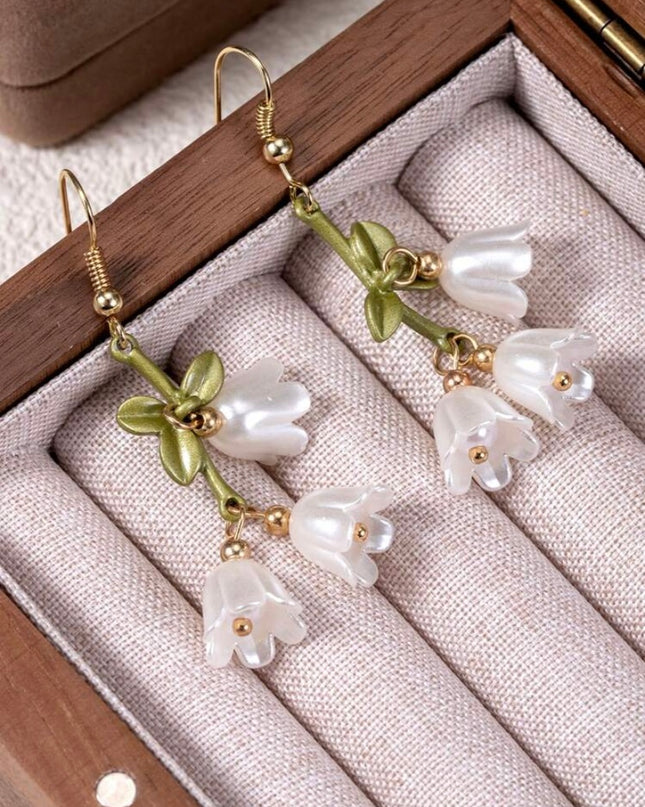 Aretes Campánulas Blancas