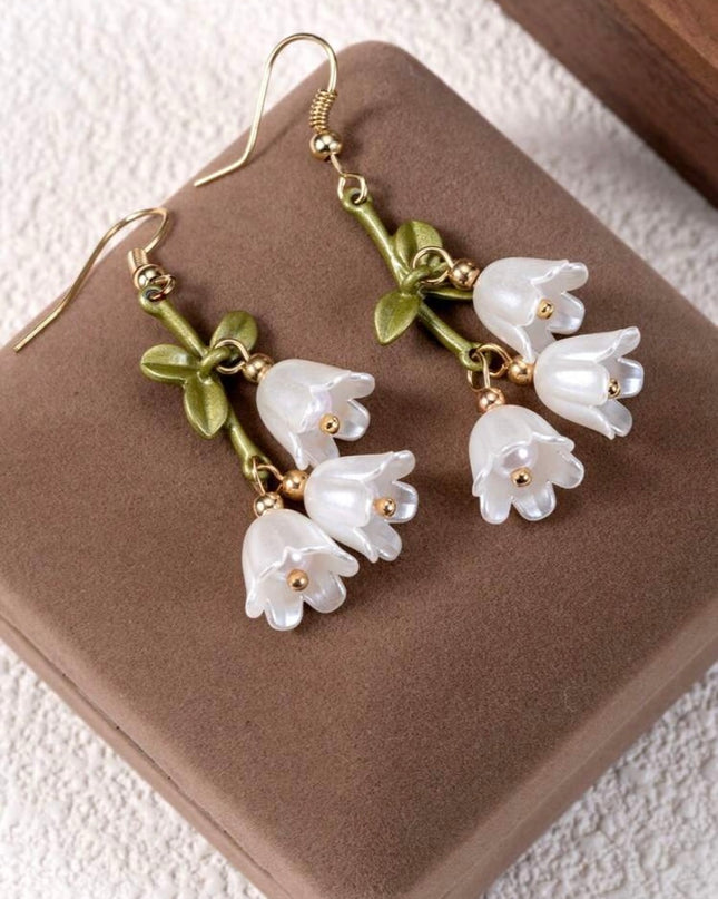 Aretes Campánulas Blancas
