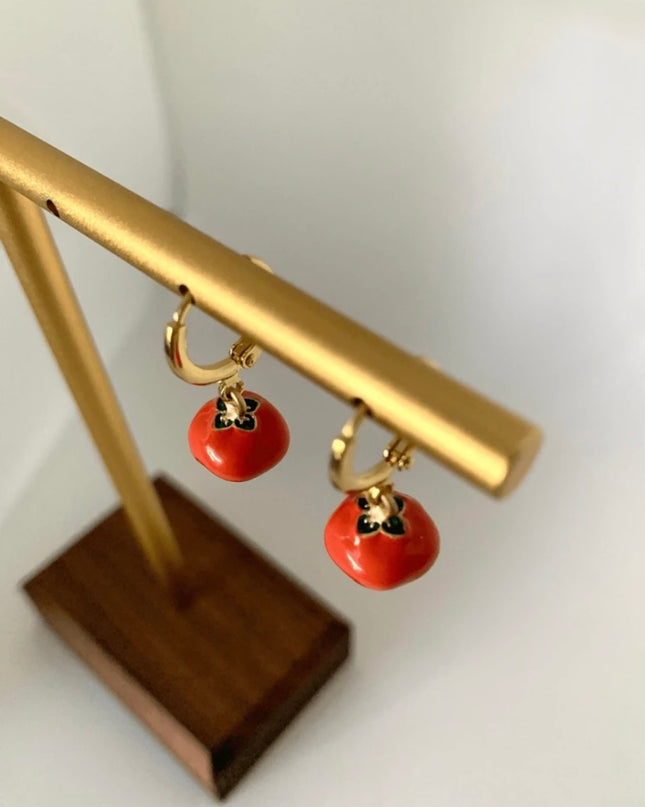 Pendientes Diseño Tomate Rojo