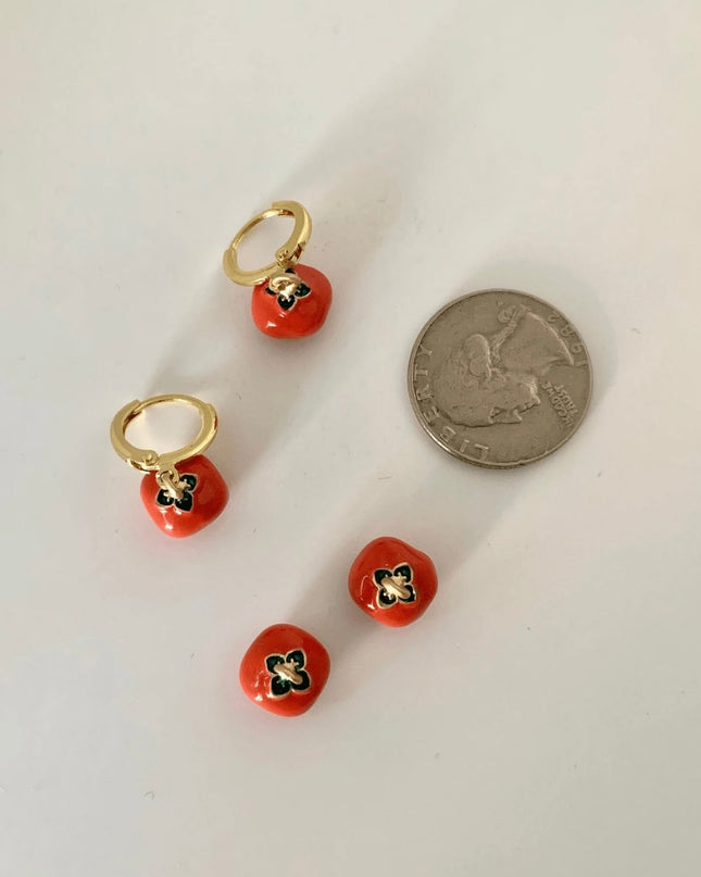 Pendientes Diseño Tomate Rojo