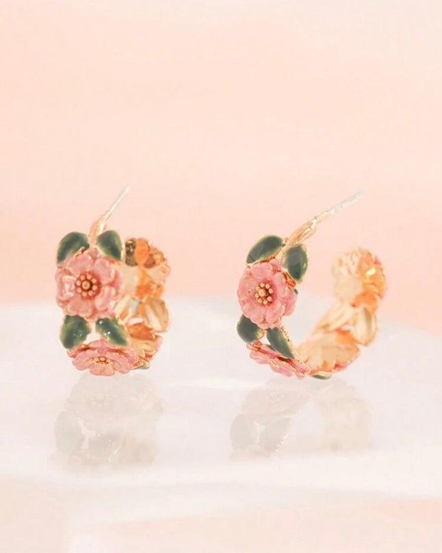 Pendientes Mini Flores Esmaltadas