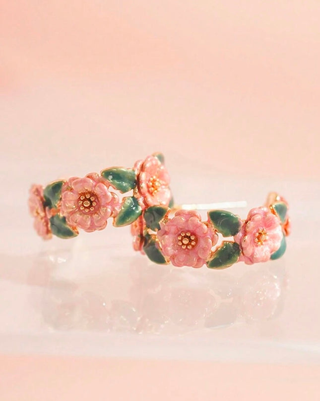Pendientes Mini Flores Esmaltadas