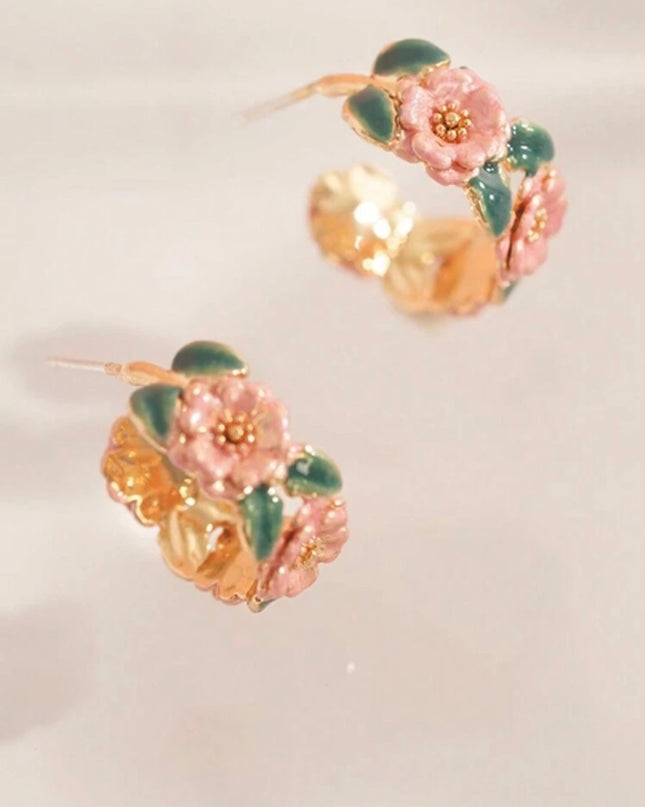 Pendientes Mini Flores Esmaltadas