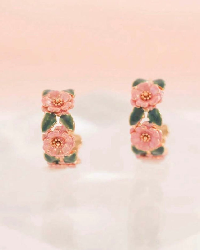 Pendientes Mini Flores Esmaltadas