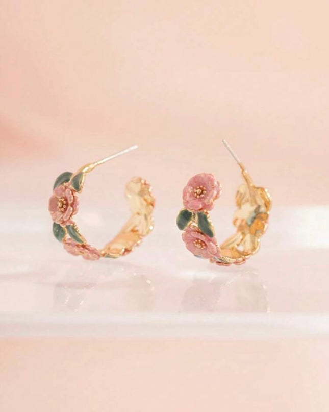 Pendientes Mini Flores Esmaltadas