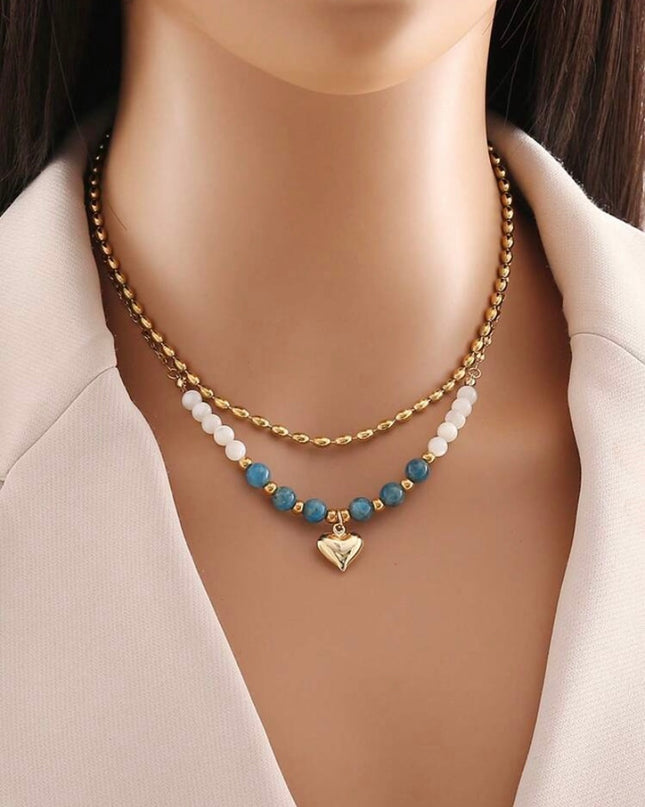 Set 5 Piezas Piedras Azules y Blancas