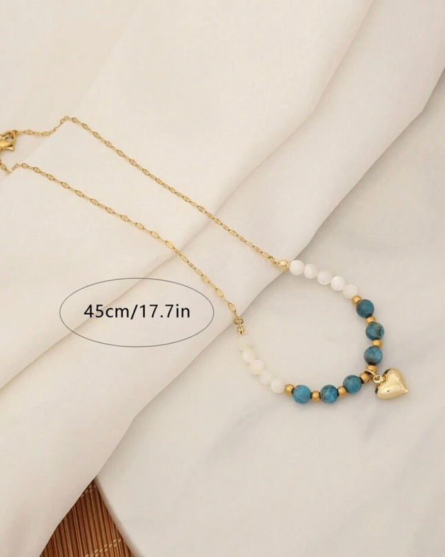 Set 5 Piezas Piedras Azules y Blancas