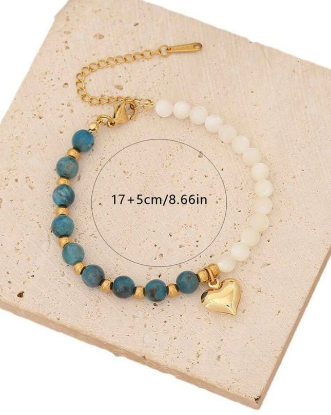 Set 5 Piezas Piedras Azules y Blancas