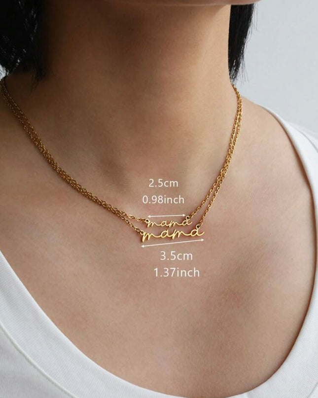 Collar Minimalista Palabra “Mamá”
