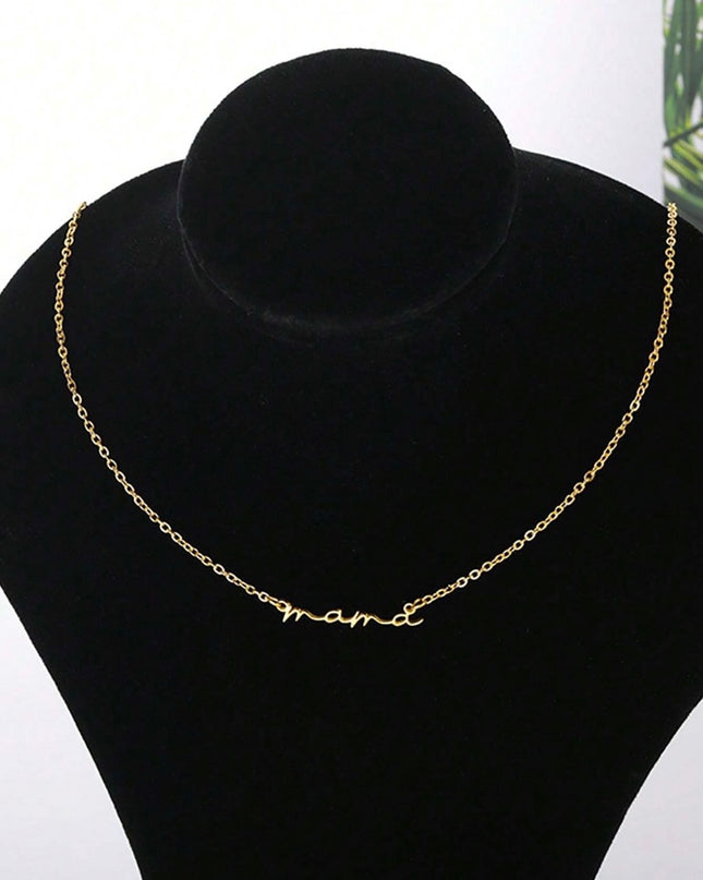 Collar Minimalista Palabra “Mamá”