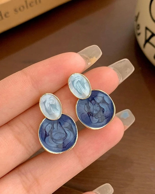 Pendientes Círculos Azul y Celeste