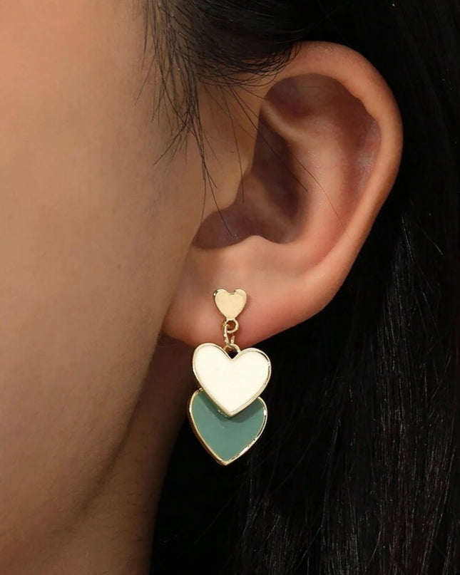 Corazones Verdes Blancos