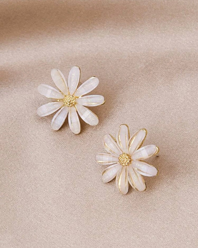 Pendientes Margaritas Blancas