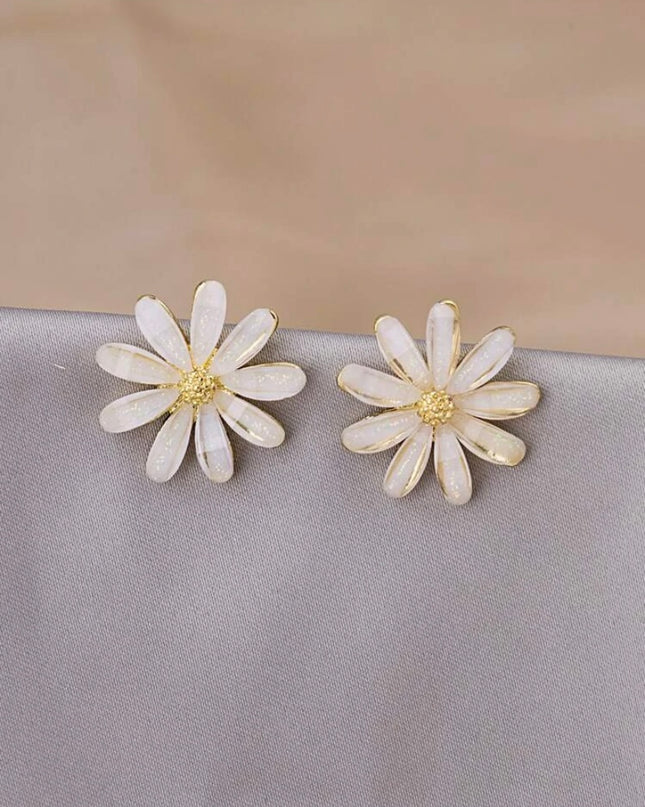 Pendientes Margaritas Blancas